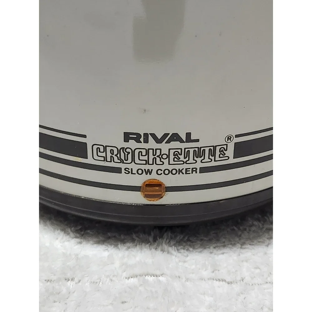 Vintage‎ Rival Crock-Ette 1 Quart Slow Cooker Stoneware Crock Pot 3205 *No Lid*